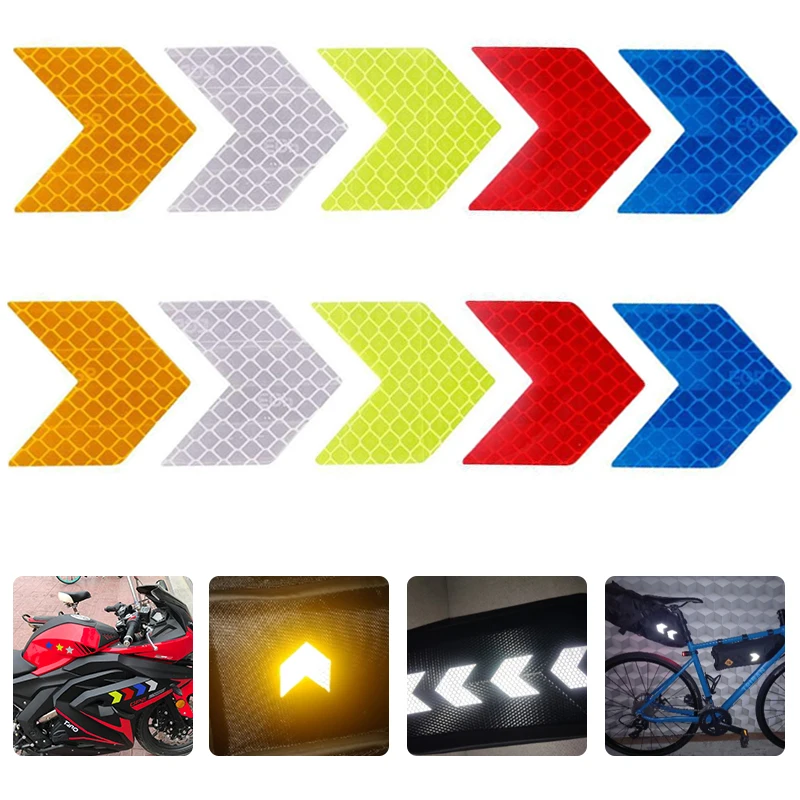 10PcsBikeFrameStickerArrowReflectiveStickerCarMotorcycle