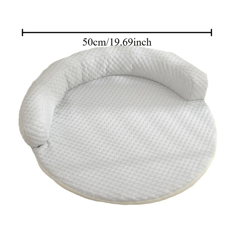 Orthopaedic Cooling Dog Bed For Pets Portable Round Pet Cushion_voghion.com