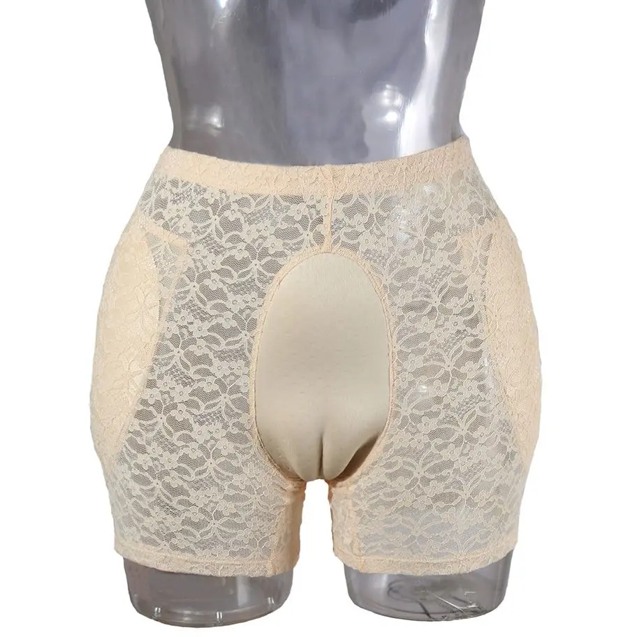 

Mens Hiding Gaff Panties Fake Vaginal Padded Lace Sheer Boxers Gay Sissy Underwear Shaping Shorts For Crossdresser Transgender
