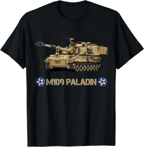 New Limited M109 Paladin Maglietta Di Artiglieria Semovente Americana A Maniche Lunghe O Corte