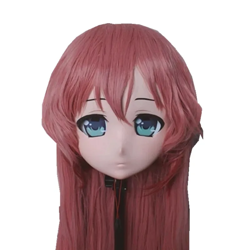 

(Rabbit 98) Resin Cross Dressing Pretty Girl Full Head BJD Doll Mask Can Custom Anime Role Kigurumi Mask Cosplay with Backshell