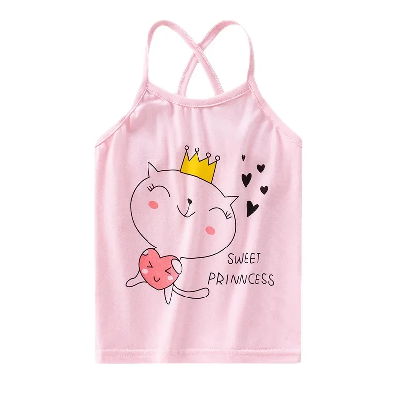 Cotton Children's summer Vest Cartoon Colored Kids Camisole Children Tops Summer Baby Singlet Girls Undershirts Tank