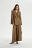 V-neck single breasted suit with waistband and three-dimensional cut suit jacket for women 2