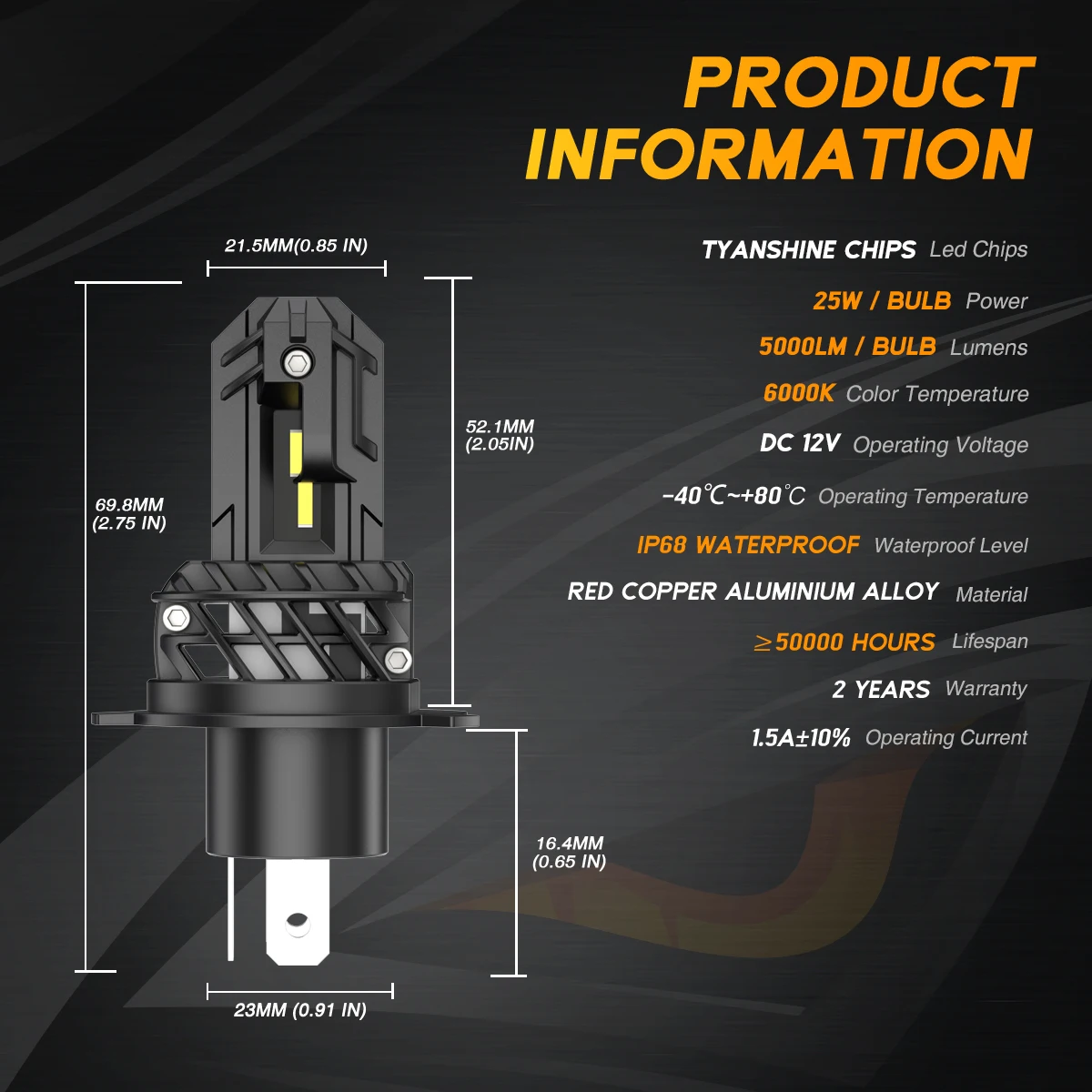NIGHTEYE H4 LED fog lights H7 H11 H8 H9 H1 9005 HB3 9006 HB4 Car Headlight Bulbs 50W 10000LM 6000K White 12V Mini LED Car Lamps