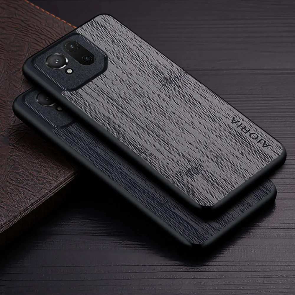 Luxury Bamboo Wood Pattern Leather Phone Cover - Premium Case