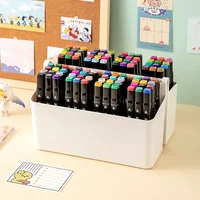 Desktop Pen Holder Large Capacity Cute Marker Pen Stationery Storage Box Creative Cartoon Pencil Holder Desktop Organizer Study 1
