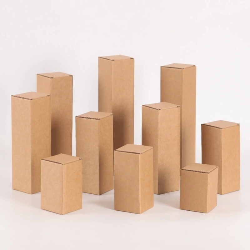 20pcs Three-layer Empty Hard Paper Packaging Box Rectangular Corrugated Box Outer Packaging Universal Cardboard Paper Carton