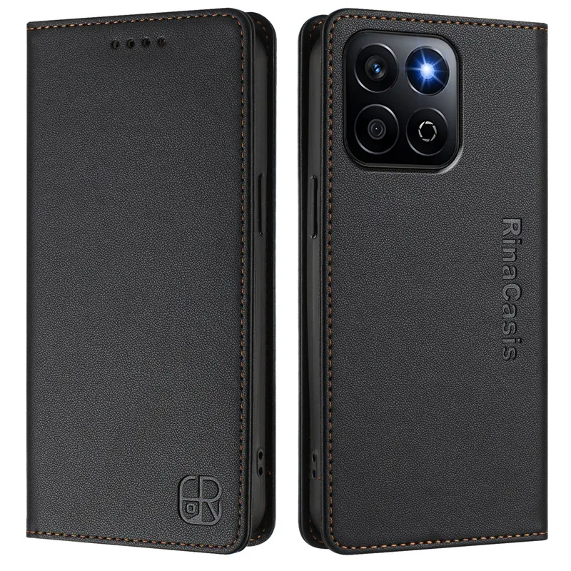 Luxury Anti-Theft Leather Flip Wallet Phone Case with Magnetic Closure