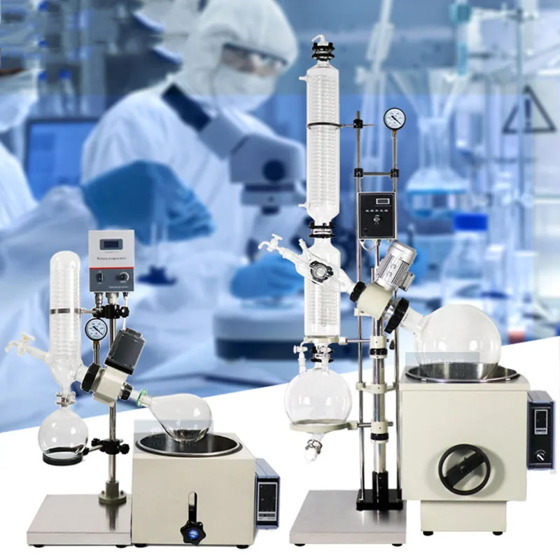 2L Rotary Evaporator Rotavapor Lab Manual Lifting Professional 0-120 R/min 110V Laboratory Heating Bath Evaporation Apparatus