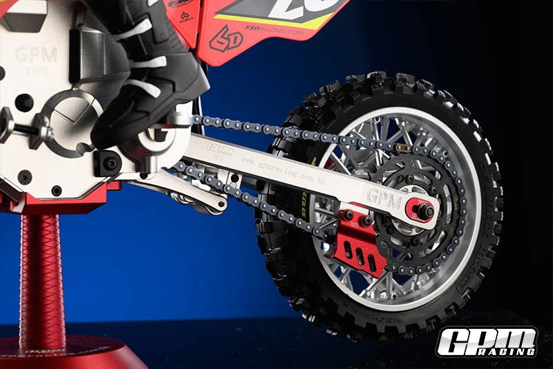 LOS264003 Promoto-MX Upgrades Side Wheel Replacement Lean Bar Wheel Set For LOSI 1:4 Promoto-MX Motorcycle Dirt Bike RTR FXR LOS06000 LOS06002 - Black - Foto 8