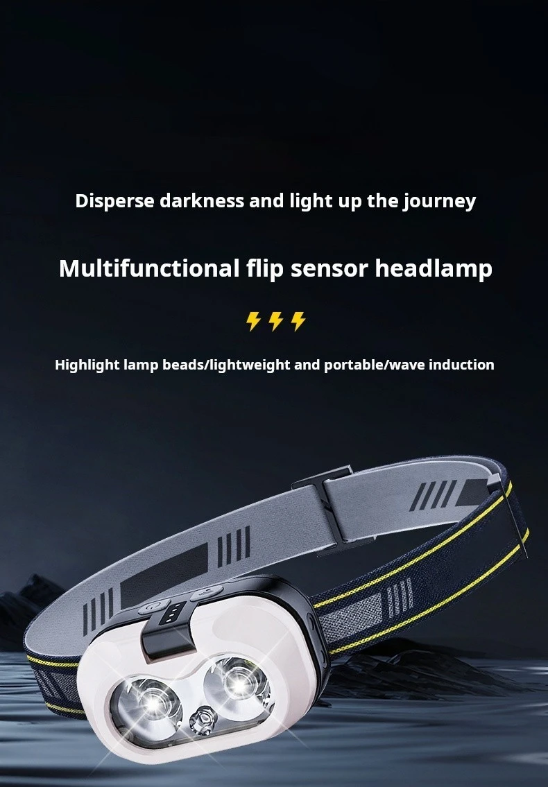 Description Picture 2 of itemStrong Light 2024 New Super Bright Induction Headlight Night Fishing Head Mounted Charging Long Endurance Outdoor Light