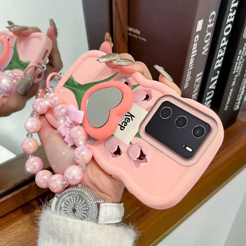 Stay Happy Phone Case Set with Lanyard and Stand - 3 Piece Bundle