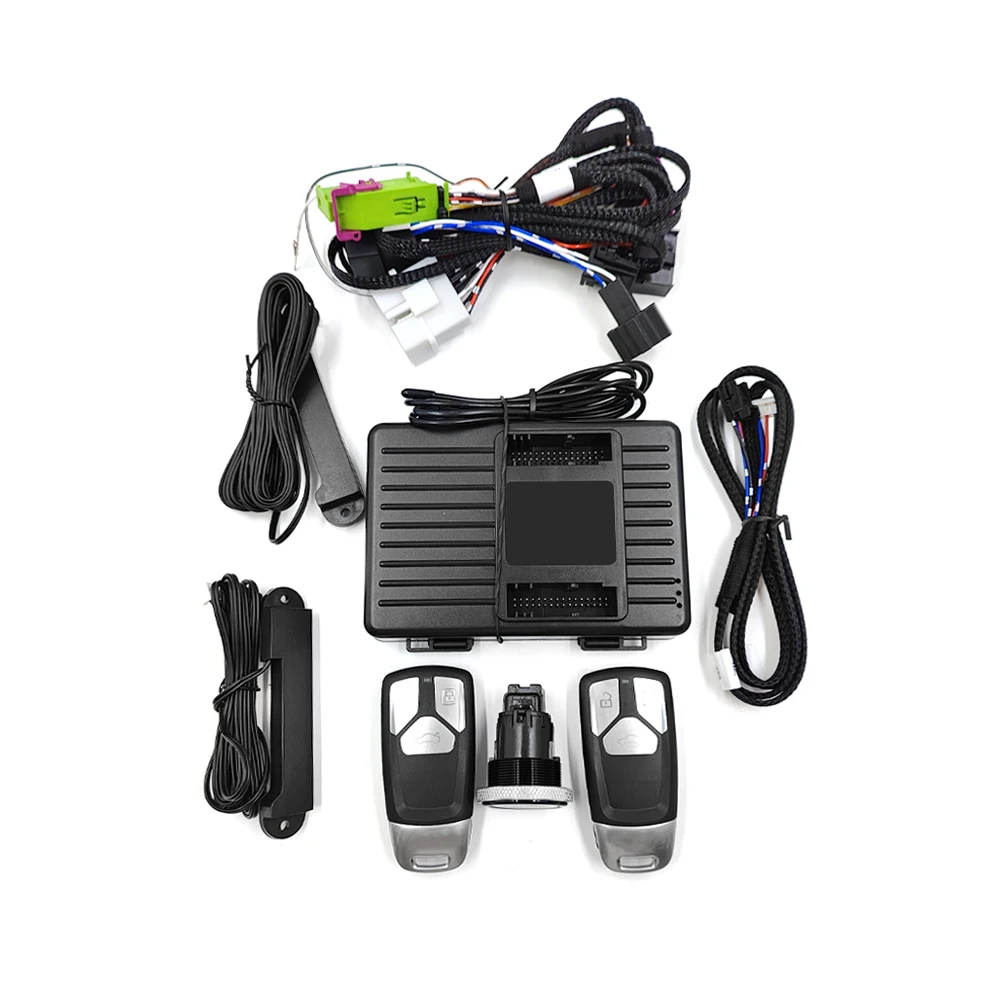 Plusobd Gps Gsm Car Alarm Remote Engine Start Stop Immobilizer Bypass Module Cellulare Start Car Per Audi A6 Q7 Car Part