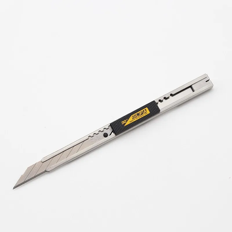 OLFA SAC-1 (141B) 9mm knife Stainless Steel Small 30 Degrees Angle Box Cutter Automotive Film Coating Knife Car Clothing Cutting Film SAB-10 utility knife craft knives art knife craft cutter tool