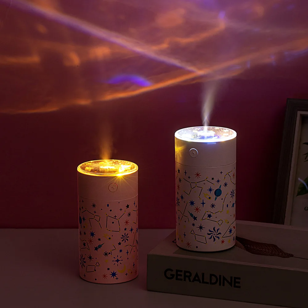 Car Air Purifier Creative New Car Single Spray Projection Humidifier USB Mini LED Atmosphere Star Light Automotive Supplies