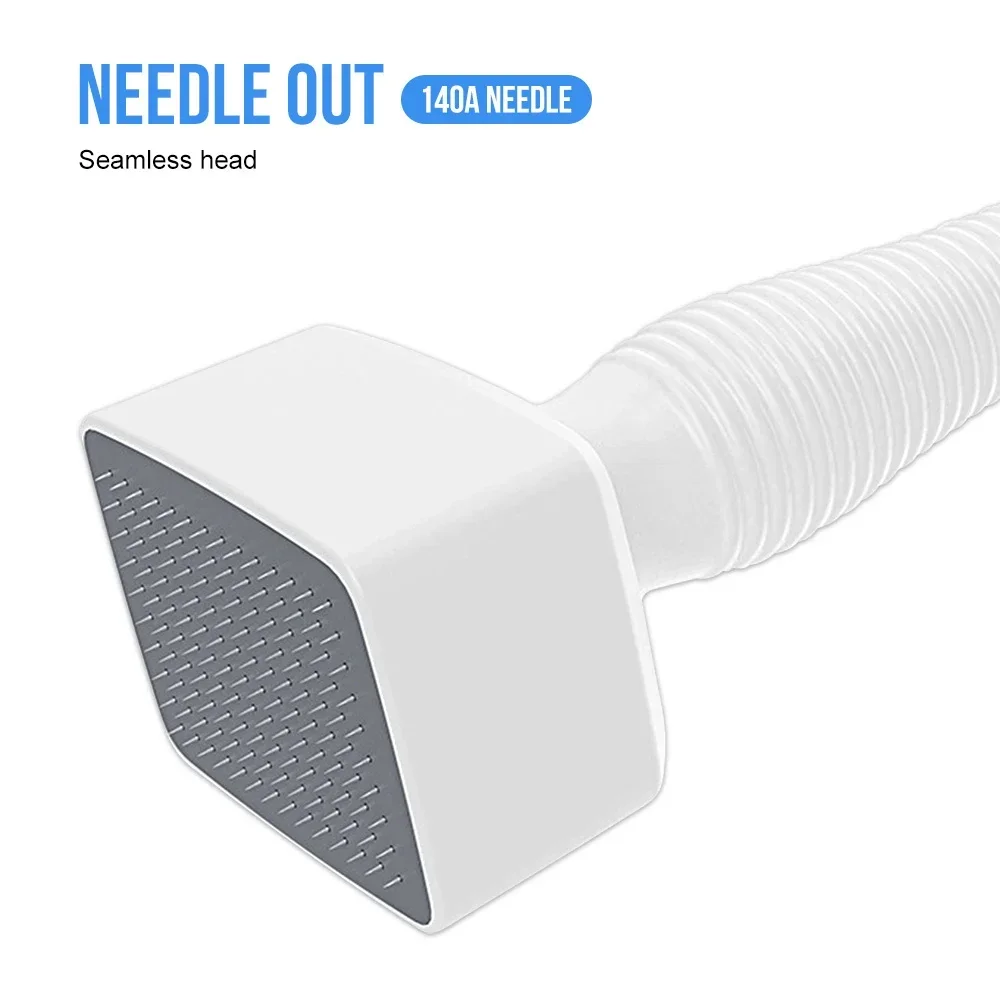 140A Derma Stamp Microneedling Face Roller Massager Adjustable Titanium Needle Length Skincare Beard Growth Scalp Hair 3