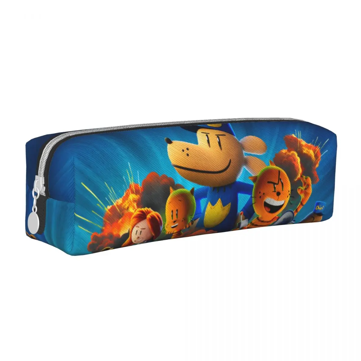 Dog Man Cartoon Pencil Cases Fun Pen Box Bag Kids Large Storage Office Cosmetic Pencilcases