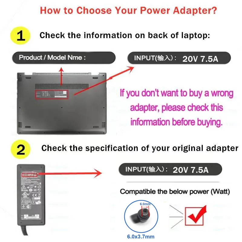 Adaptador do Poder do Portátil 150w 20v 7.5a 6.0x3.7 mm Adp150ch b para o Jogo Fx705dt do Tufo do Asus Fx505d Fx505du Fx505dt A18-150p1a - Imagem 4
