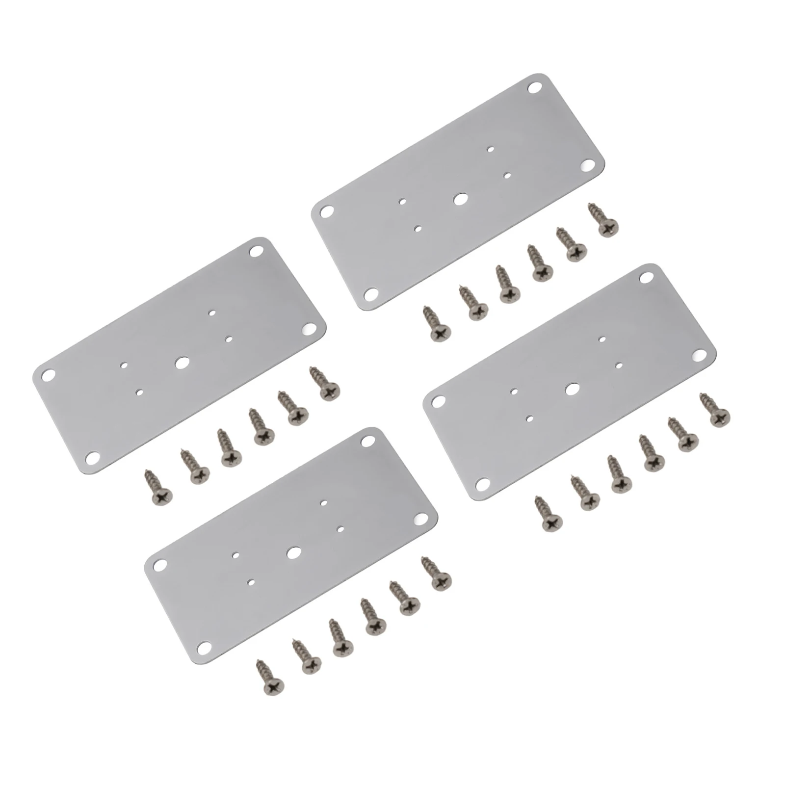 Cabinet Hinge Repair PlateKit Kitchen Cupboard Door Hinge Mounting Plate With Holes Flat Fixing Brace Brackets