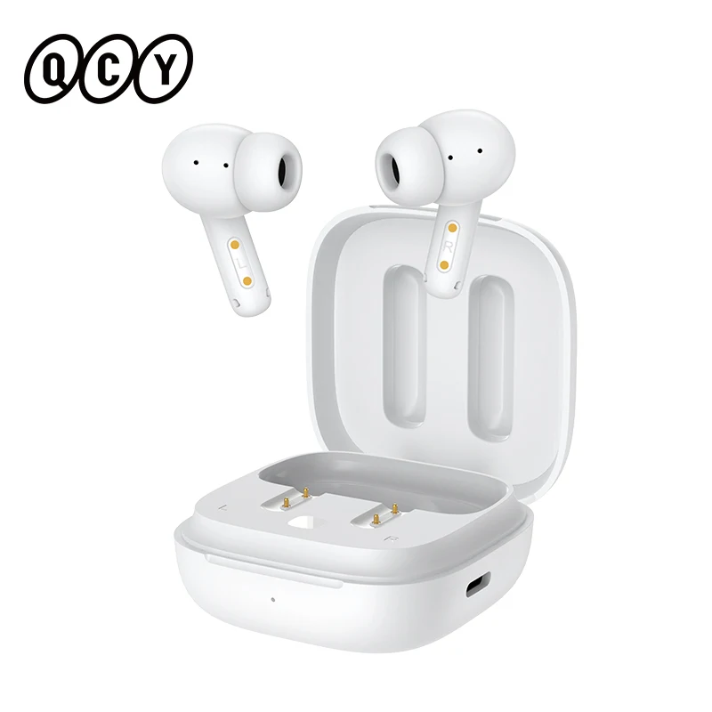 QCY T13 ANC Bezprzewodowe Słuchawki z Aktywnym Redukcją Szumów Bluetooth 5.3, 4 Mikrofony ENC, Czyste Rozmowy, 30 Godzin Odtwarzania, IPX5