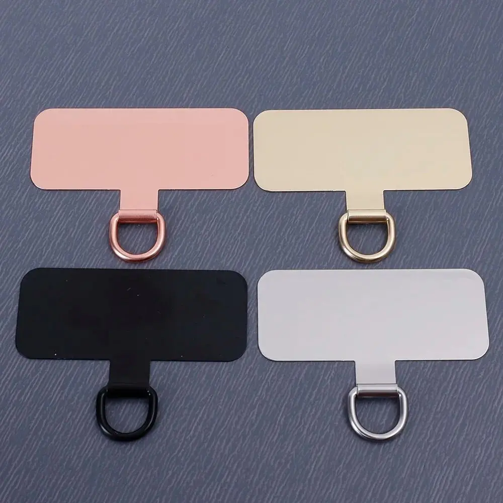 Universal Metal Phone Case Clip Aluminum Alloy Mobile Phone Sling Rope Card Clip Anti Lost Dust Plug Hanging Piece Patch 0.3mm