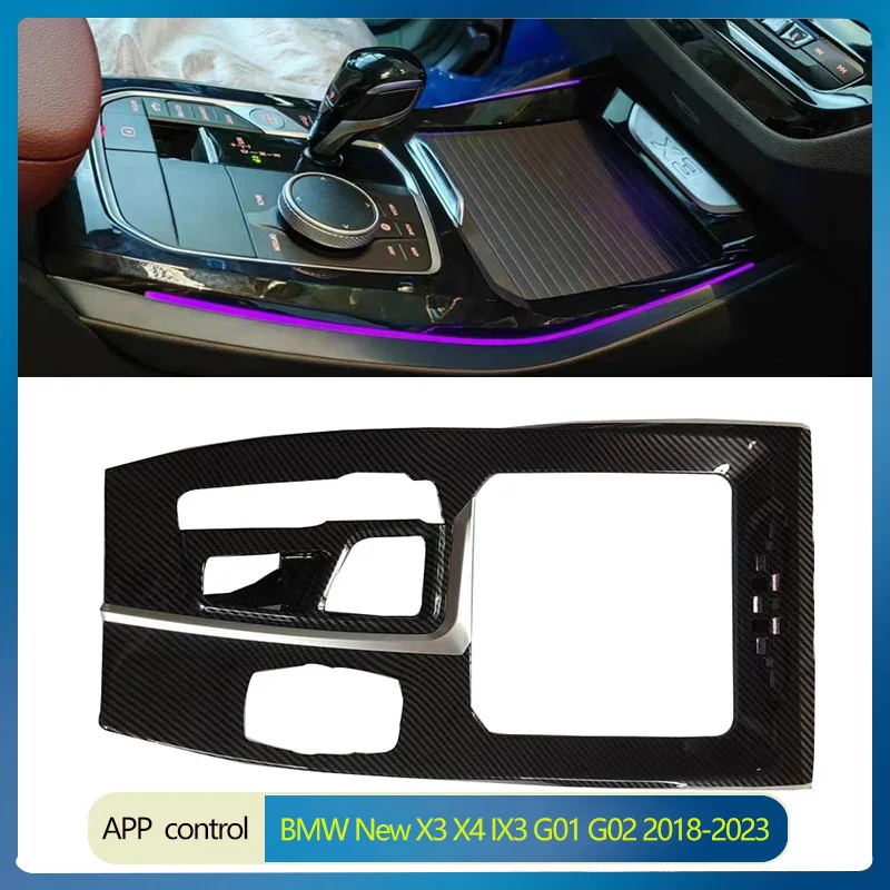 

Car LED Decorative Lamp Ambient Light Refit Part 11 Colours Center Console Saddle Light For BMW New X3 X4 IX3 G01 G02 2018-2023