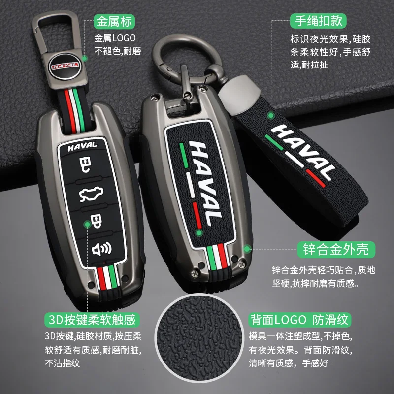 Custodia per chiave Auto in lega di zinco custodia per Great Wall Haval Hover H1 H4 H6 H7 H9 F5 F7 H2S GMW Coupe accessori per Auto Auto - S5da180d74e4345e0827fc5e942cc3e6aa