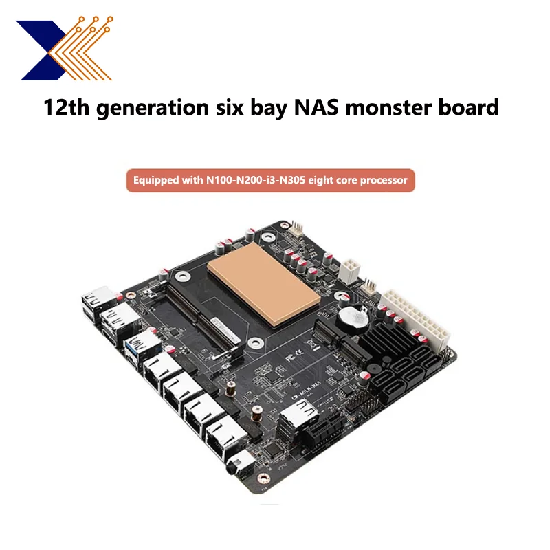 

CWWK N100/i3-N305 six-bay NAS monster board 2*M.2 NVMe 6*SATA3.0 4*Intel 2.5G Ethernet ports HDMI+DP 4K@60HZ ITX motherboard