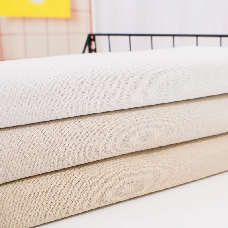 150x200cm 150x50cm Cotton Linen Woven Fabric Embroidery Practice Curtains Tables Decoration Handmade DIY Cloth