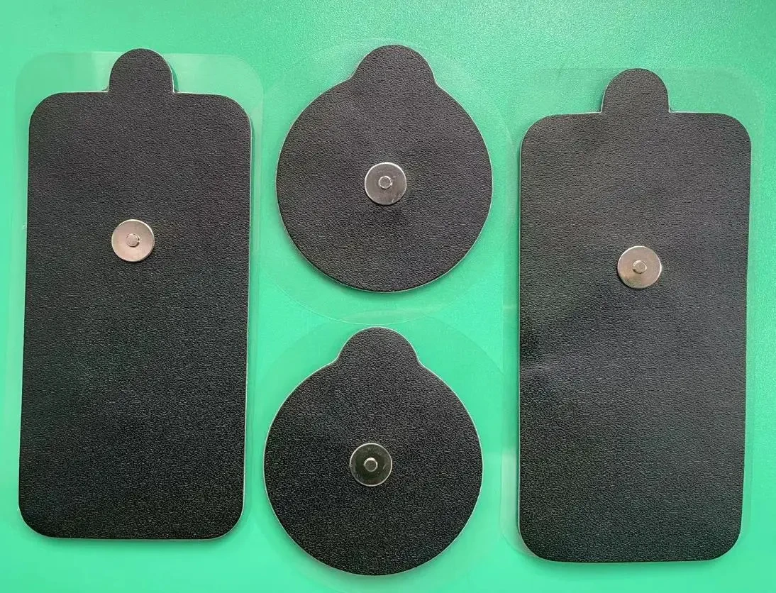 24pcs（2sets） Black Replacement Magnetic buckle electrode pads for Tens EMS muscle stimulation Massager PowerDot 2.0 3