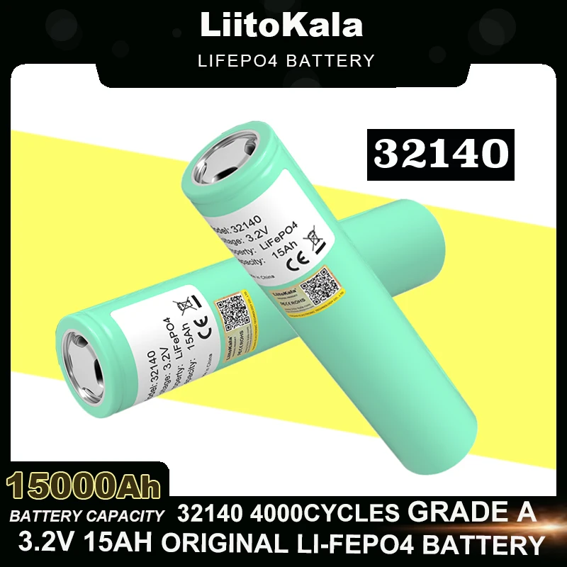 

Аккумулятор LiitoKala для электроскутера, 3,2 в, 32140, 15 А · ч