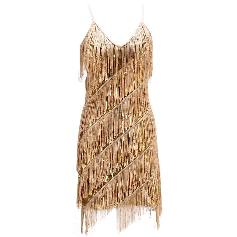 slim fit dress slacks 1920's Gatsby Flutter Sleeve Beaded Party Dress - The Starlet - Full-Length main image 0