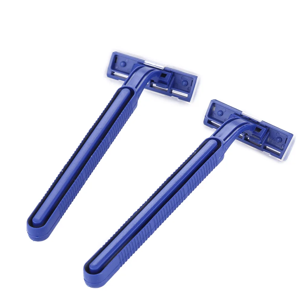 Lubricating strip twin blade disposable shaving razors stainless steel razor blade beard shaver for men travel hotel 100Pcs/pack razor blades razor shaver razor parts shaver replacement head