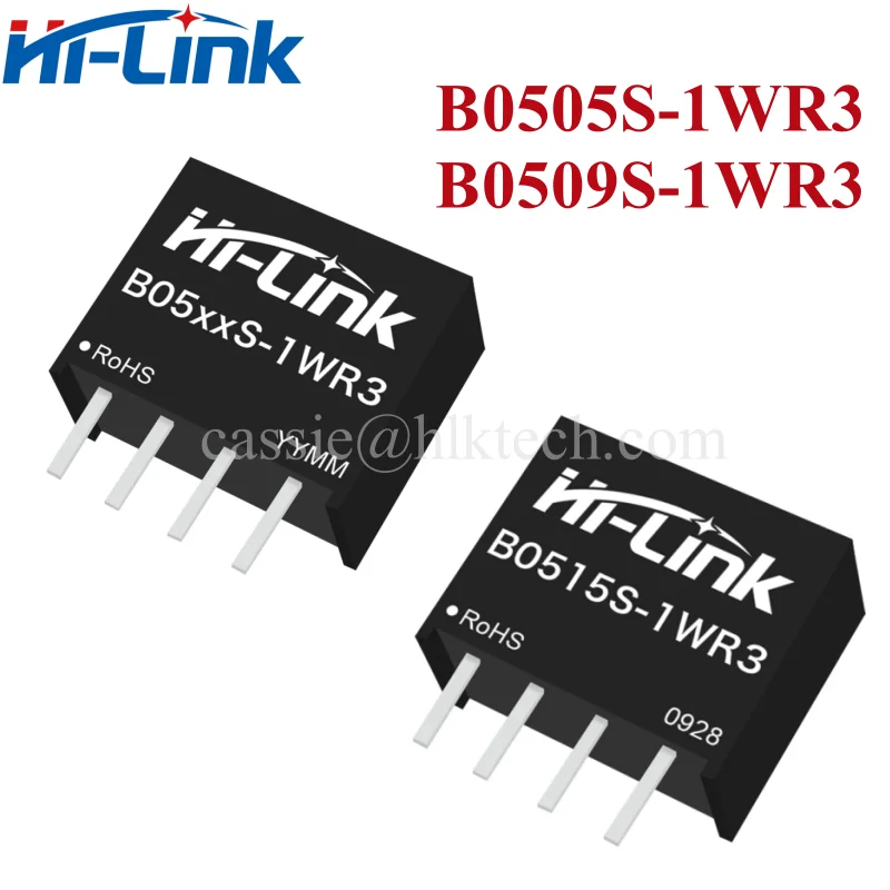 HiLink B0505S-1WR3 10pcs/lot B0512S-1WR3 B0515S-1W SIP-4 5V To 5V/12V/15V IC Isolation Power Module Integrated Circuits 5V 200mA power supply