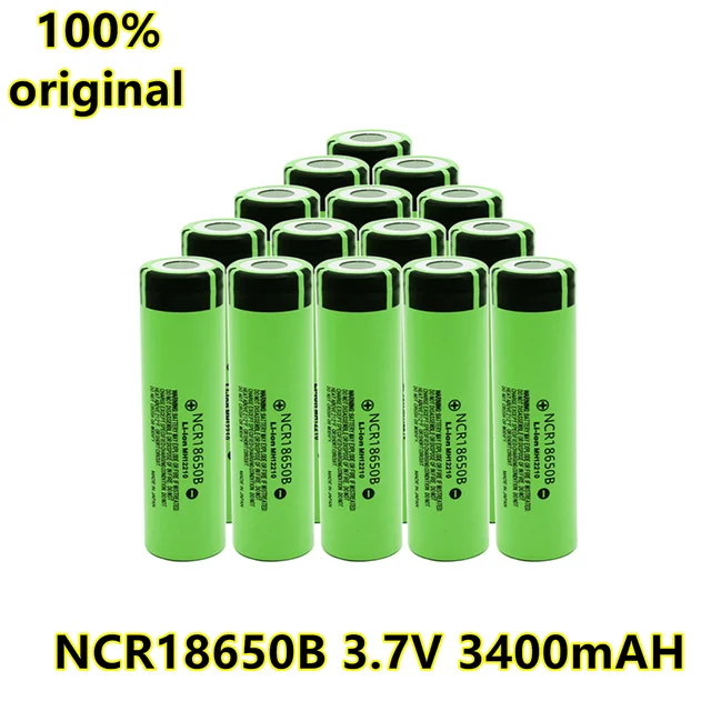 100% New Original NCR18650B 3.7 v 3400mah 18650 Lithium Rechargeable Battery  For Flashlight batteries - AliExpress