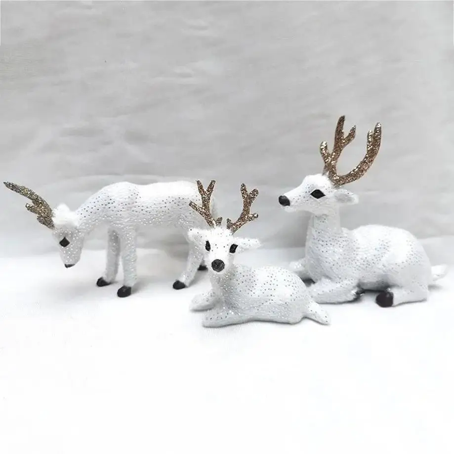 1 Pcs Simulated Animal Spotted Deer Christmas Reindeer Gift Decorations Plush Toys Ornaments