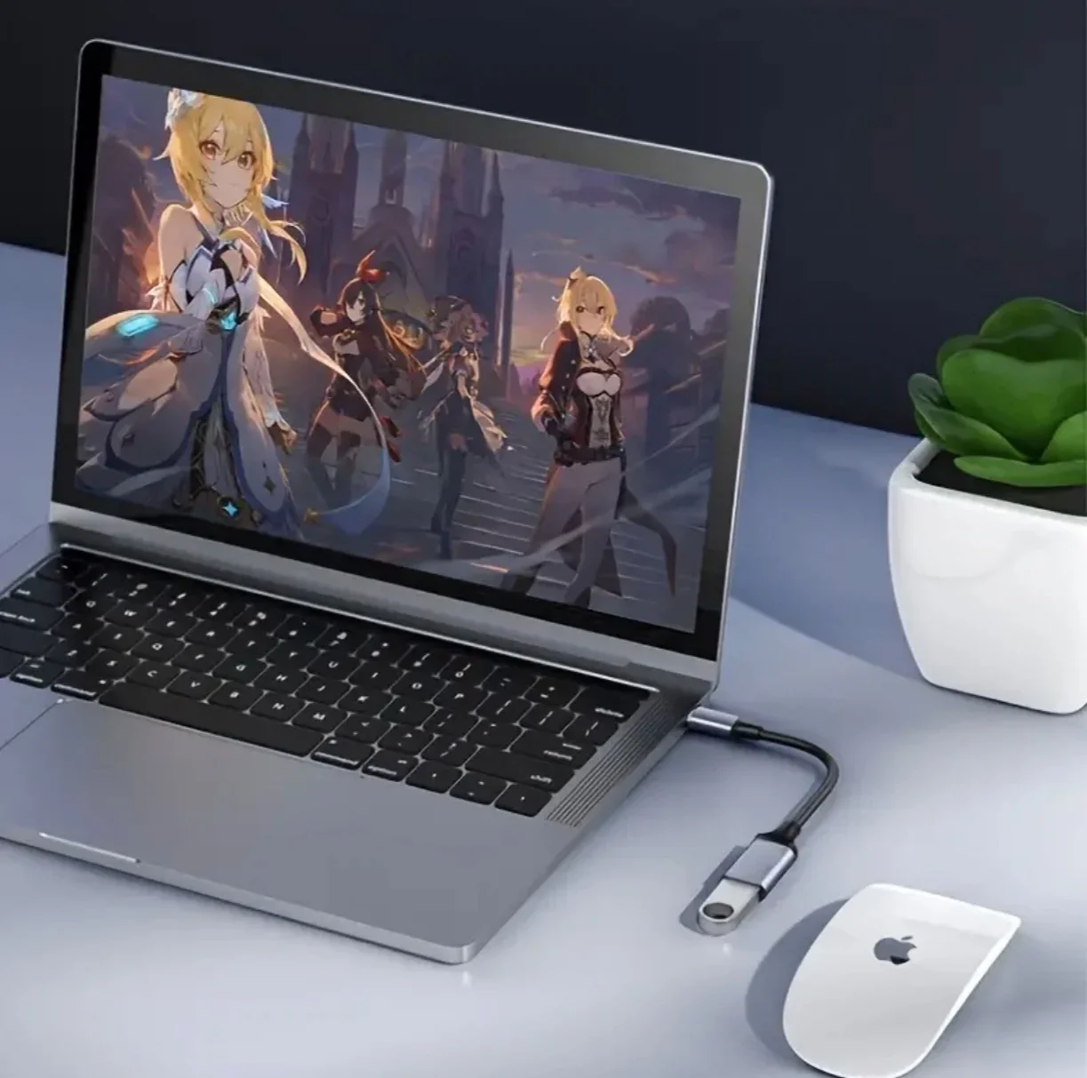 스마트폰 및 태블릿용 고속 USB-C 커넥터 USB 3.0-타입-C OTG 어댑터 케이블 2팩, 휴대폰 어댑터