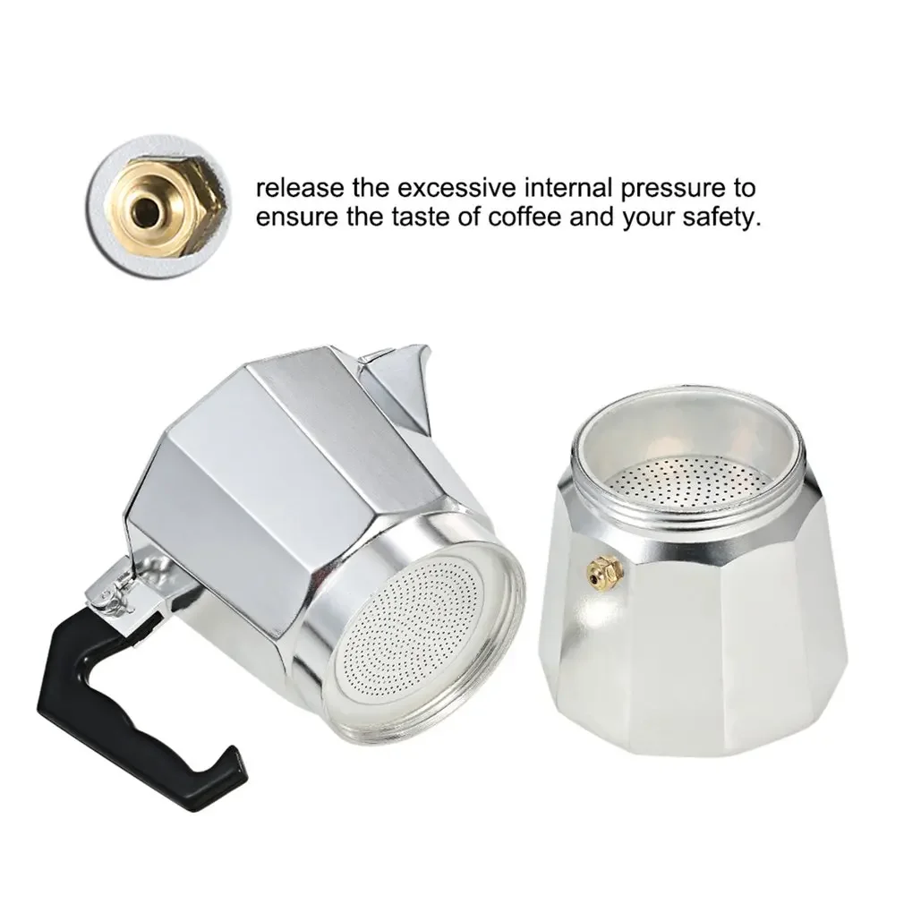 Description Picture 6 of item50ml 1 Cup Aluminum Coffee Pot 50Ml 1Cup Coffee Maker Espresso Percolator Stovetop Mocha Pot Electric Fashion Stove