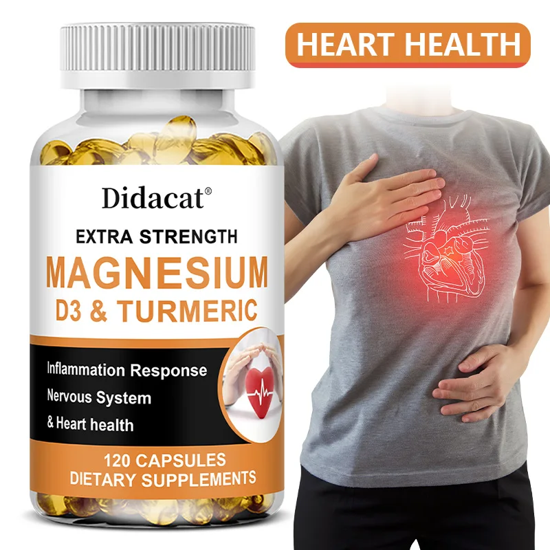High Absorption Magnesium Capsules 500 Mg - Helps Improve Muscle, Sleep, Joint, Bone, Immune, and Cardiovascular Health
