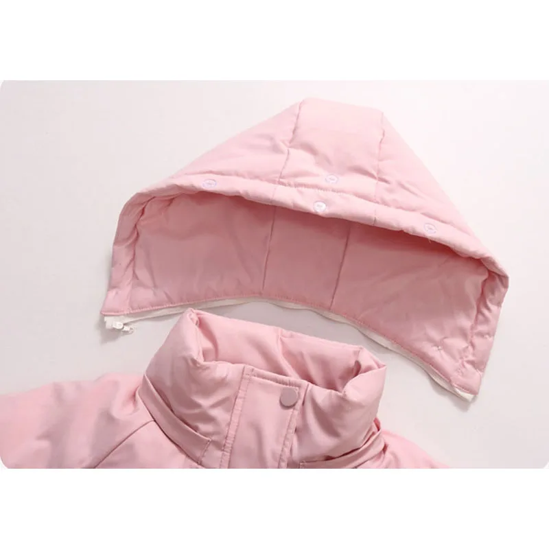 Children Overalls Jumpsuit 1-4Year Winter for Girl Boy Toddler Hooded Jacket Snowsuit Down Parka Coat Baby Outerwear