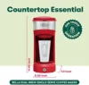 Dual Brew Single Serve Coffee Maker, K-cup - Carefree Auto Shut Off & Adjustable Tray, 14oz, Red | USA | NEW 2