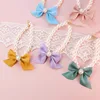 1Pcs New Pet Collar Pearl Bow Necklace Cat Jewelry Cute Collar Puppy Accessories Dog Chain Chihuahua Wedding Jewelry Stuff 5