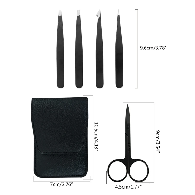 Hair Removal Tweezers Stainless Steel for Eyelash-Extension with Travel for Case 6
