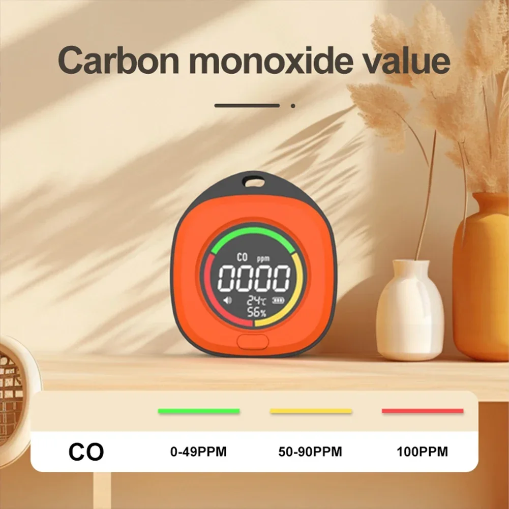 3 In 1 Carbon Monoxide Detector HD LCD Display CO Air Quality Monitor CO Detector Alarm Temp Humidity Sensor