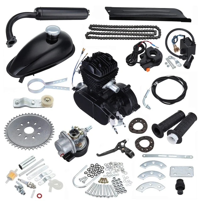 Kit moteur 2 temps pour vélo à essence, 100cc/80cc, Accessoires pour moteur  de bicyclette, Kit d'embrayage pour bricolage - AliExpress