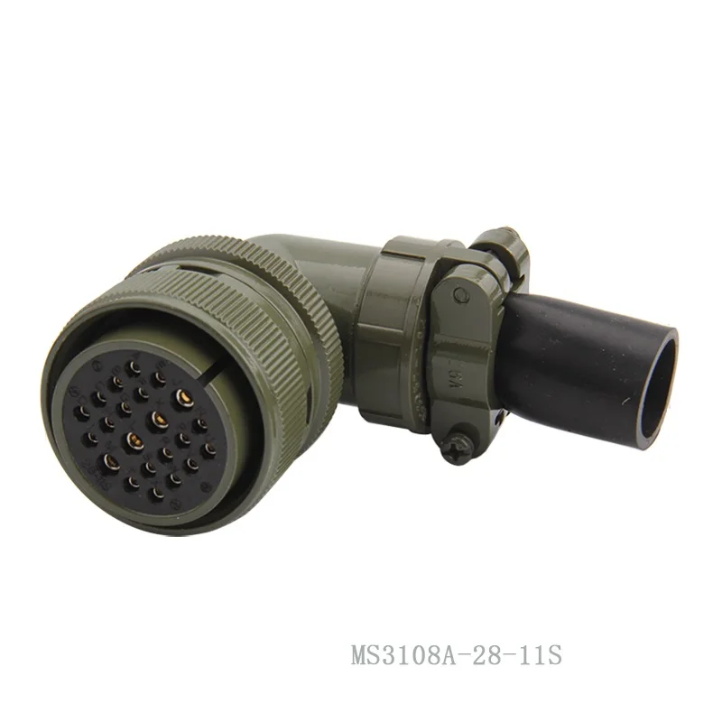 

MS5015 MS3108A 28-11P MS3102A 28-11S 22 Core 22Pin U.S. Military Standard Aviation Plug Connector 28-11