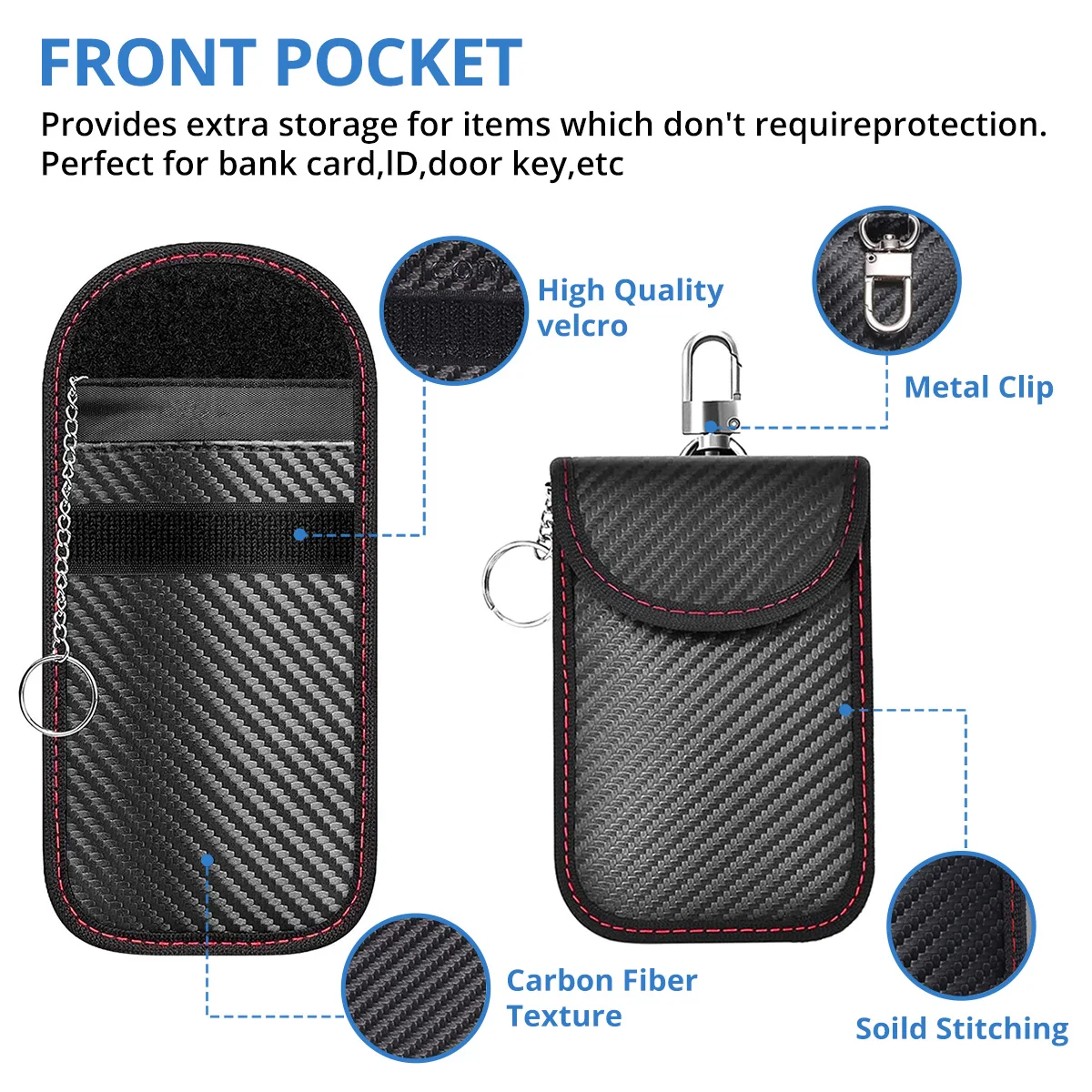 Enhanced Anti-Theft Faraday Key and Card Shielding Pouch