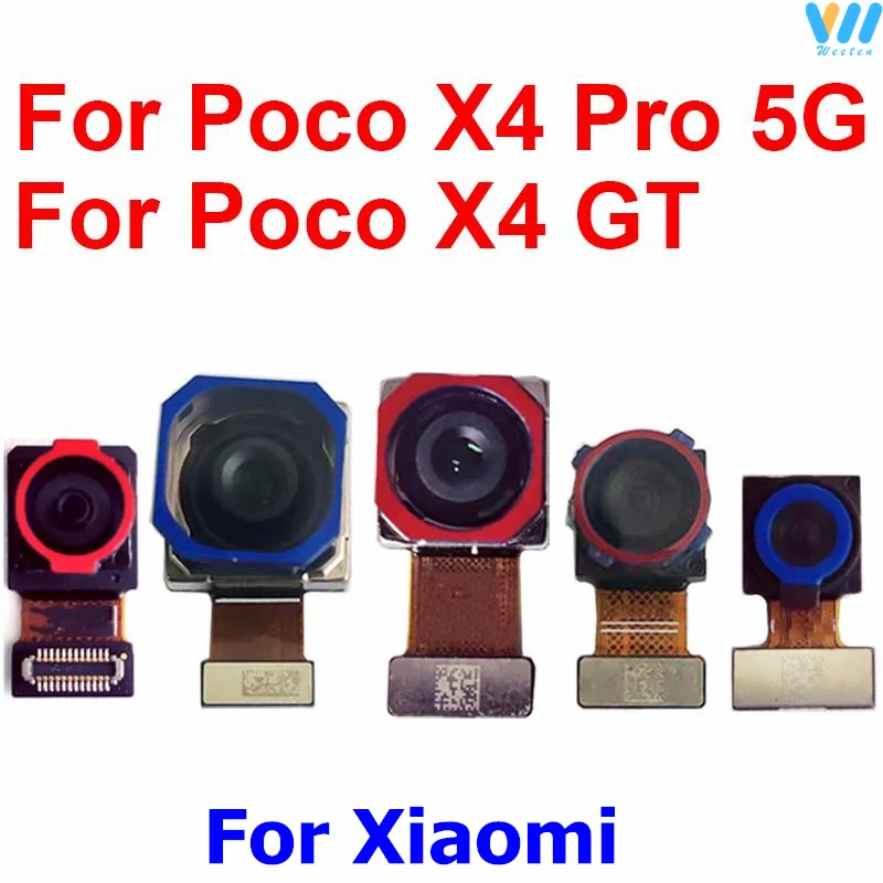 

Front Rear Camera For Xiaomi POCO X4 GT/ Poco X4 Pro 5G Primary Main Back Front Facing Seilfie Small Big Camera Flex Cable Parts