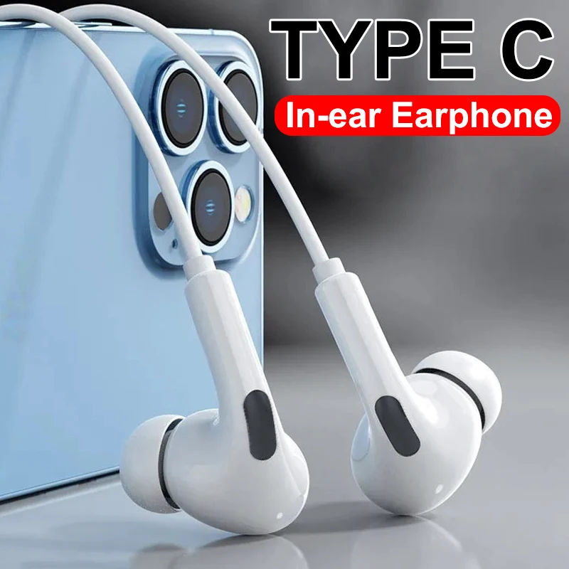 USB-C Wired In-ear Earphones with Mic
