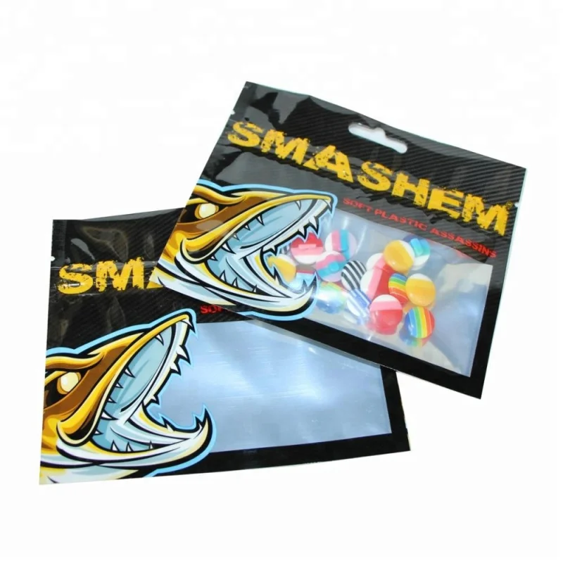 맞춤형 인쇄 적층 소형 봉지 낚시 후크 지깅 루어 가방, 지퍼 잠금 낚시 지그 포장, 2025